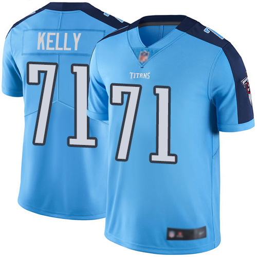 Tennessee Titans Limited Light Blue Men Dennis Kelly Jersey NFL Football 71 Rush Vapor Untouchable